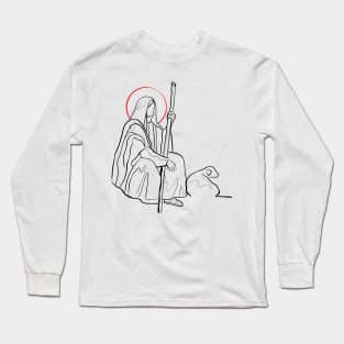 Jesus Christ Good Shepherd Long Sleeve T-Shirt